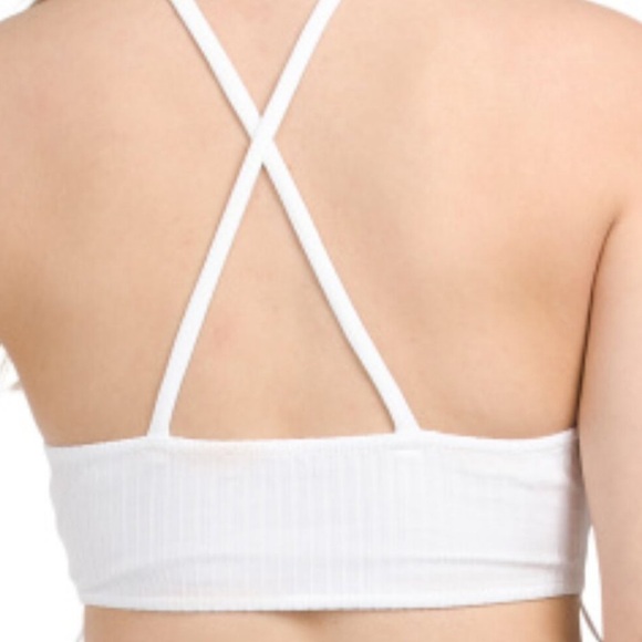 New Zara  White Ribbed cutout Bodysuit - Picture 6 of 13